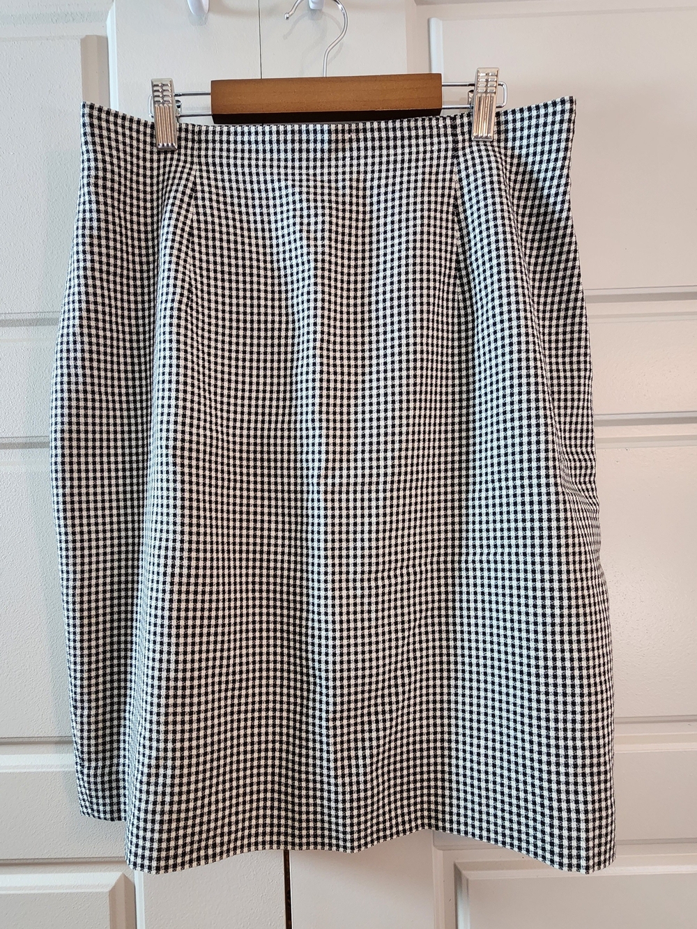 VTG Valerie Stephens Petites Houndstooth Pencil Skirt Size 12